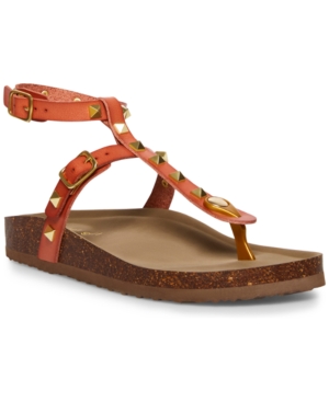 Madden Girl Barnaby Studded T-Strap Footbed Sandals