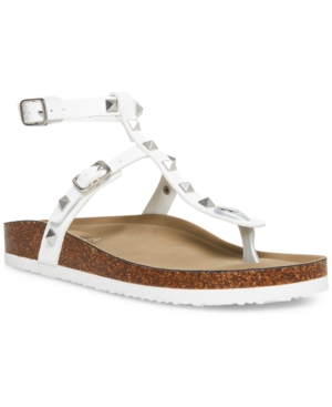 Madden Girl Barnaby Studded T-Strap Footbed Sandals