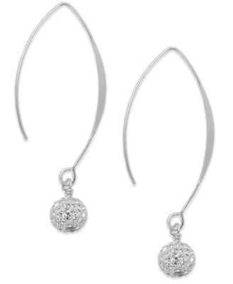 Unwritten - Sterling Silver Crystal Pave Drop Earrings