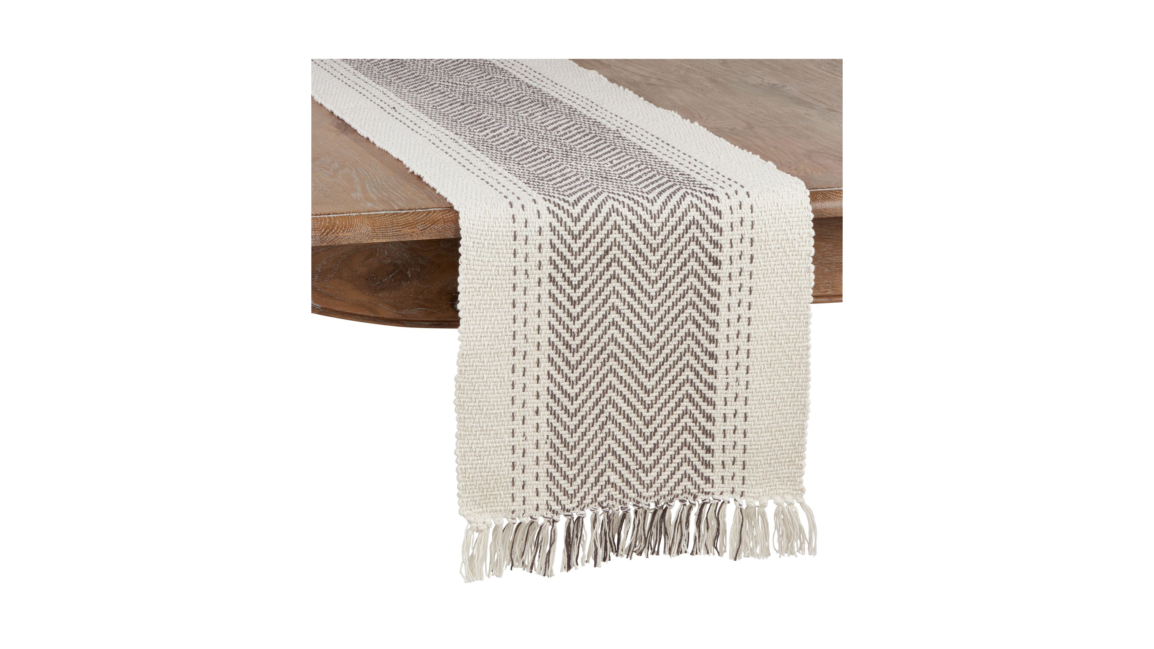 Saro Lifestyle Table Runner with Kantha Stitch Design, 90" x 16"