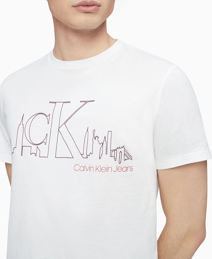 Calvin Klein Men's NYC Skyline Crewneck T-shirt - Macy's