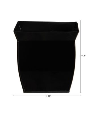 11.75" Fluted Metal Square Planter