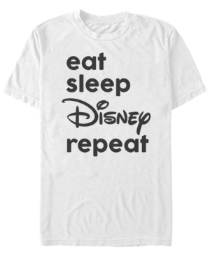 Fifth Sun Men's Hocus Pocus Eat Sleep Disney Short Sleeve T-shirt In White