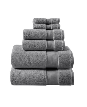 Madison Park Signature Splendor Cotton 6-pc. Towel Set Bedding In Charcoal
