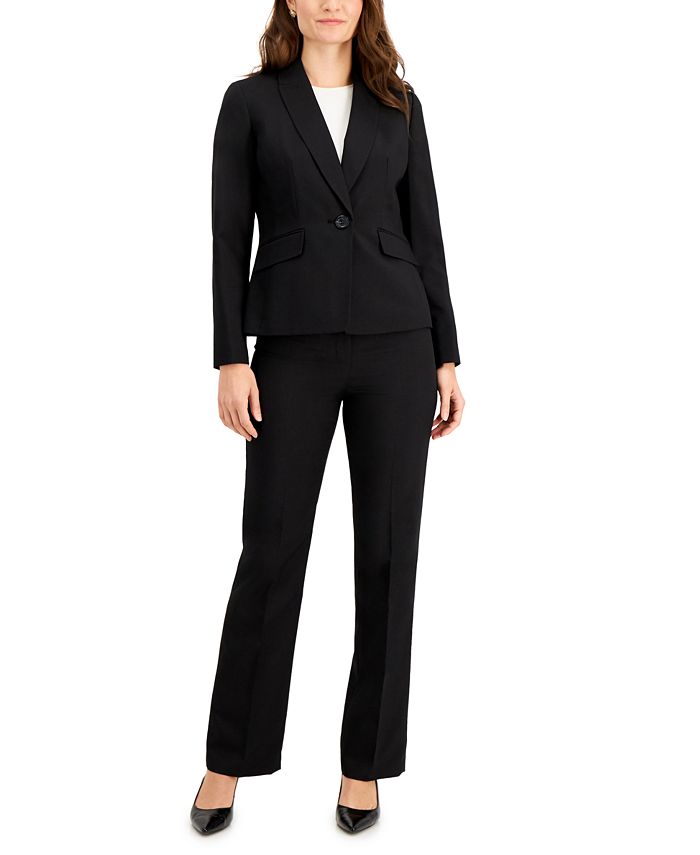 Le Suit Petite One-Button Pantsuit - Macy's