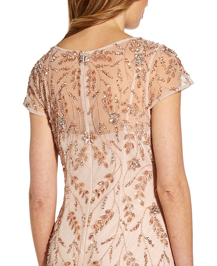 Adrianna papell embellished godet gown clearance