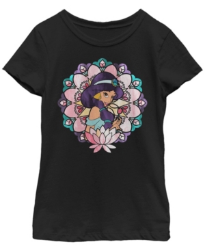 Big Girls Disney Princesses Glass Jasmine Short Sleeve T-shirt