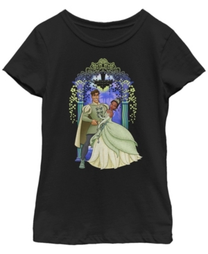 Big Girls Disney Princesses Tiana Naveen Love Short Sleeve T-shirt