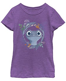 Big Girls Frozen 2 Watercolor Salamander Short Sleeve T-shirt