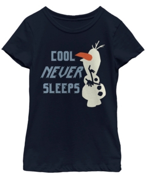 Big Girls Frozen 2 Olaf Never Sleeps Short Sleeve T-shirt