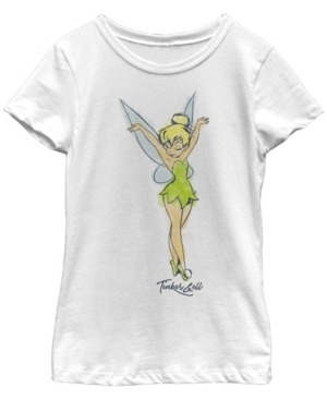 Big Girls Tinkerbell Tink Watercolor Short Sleeve T-shirt