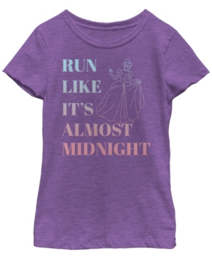 Big Girls Disney Princesses Run Like It's Almost Midnight Short Sleeve T-shirt