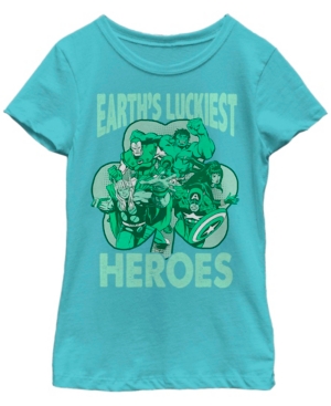 Big Girls Marvel Luck of the Hero Short Sleeve T-shirt