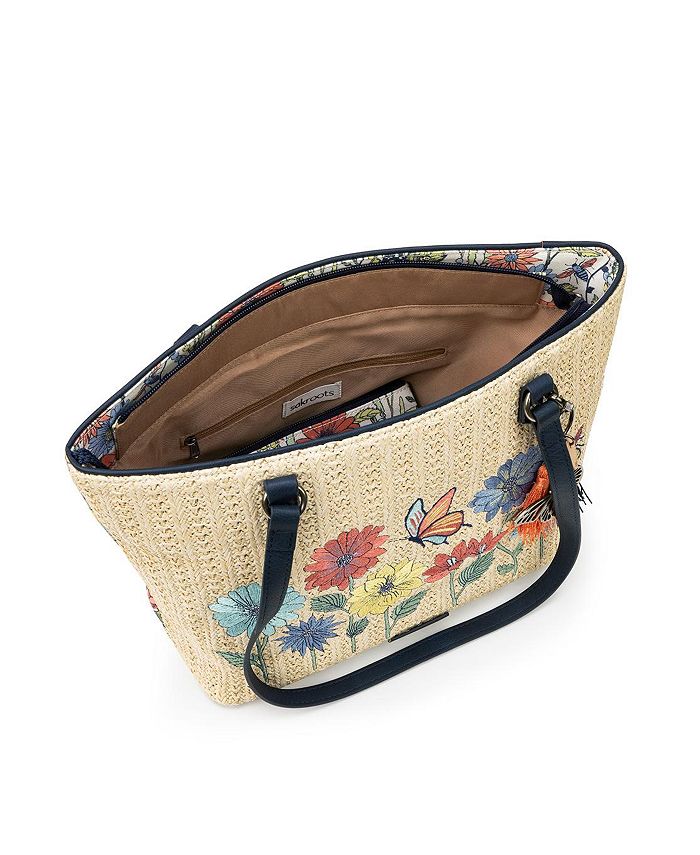 sakroots meadow straw tote