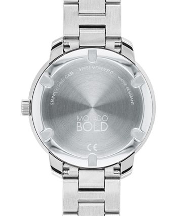 Movado - Women's Swiss Bold Verso Stainless Steel Bracelet Watch 38mm