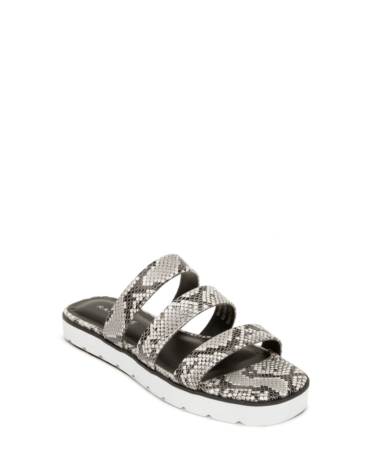 Rampage Women's Ally Lug Sole Slide Sandals Women's Shoes In White/gray ...