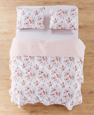 Adeline Floral Bouquet Reversible Quilt Sets