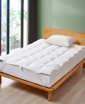 White Goose Feather & Down Fiber Featherbed, Twin