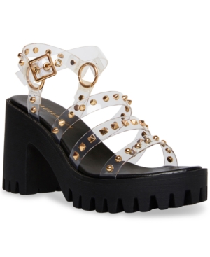 Madden Girl Sassie Studded Lug-Sole Sandals