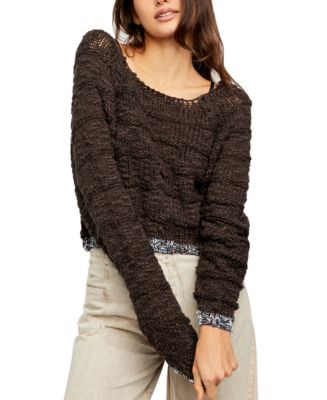 FREE PEOPLE West sold Palm Brown Pullover Knit Sweater