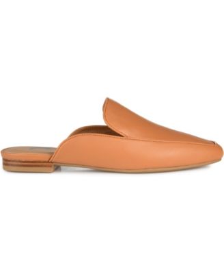 Women's Akza Wide Width Slip On Square Toe Mules Flats