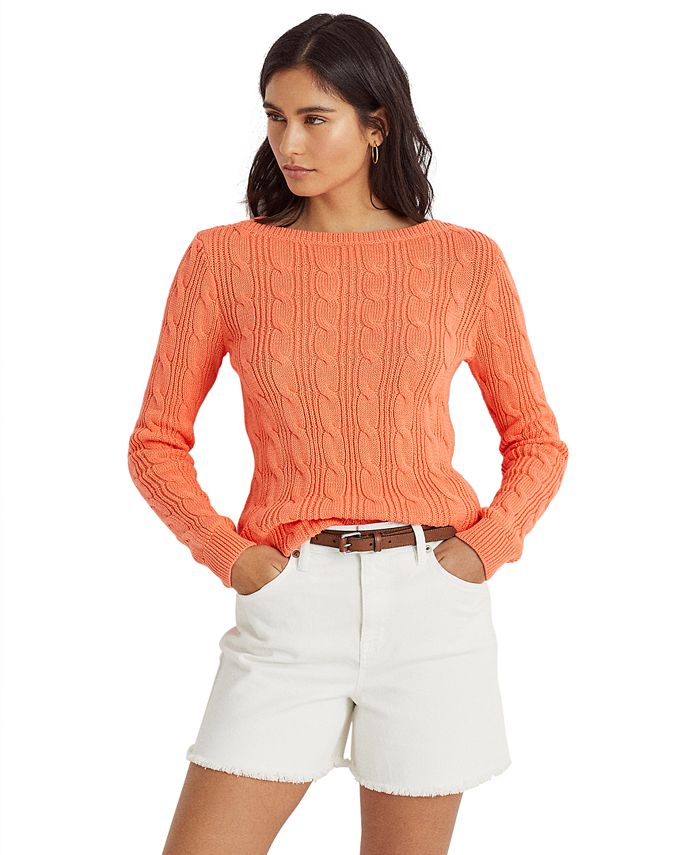 Lauren Ralph Lauren Cable-Knit Sweater & Reviews - Sweaters - Women - Macy's