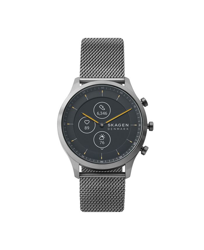 Alert par Tålmodighed Skagen Men's and Women's Hybrid HR Jorn Gray Steel-Mesh Strap Smart Watch  42mm & Reviews - All Watches - Jewelry & Watches - Macy's