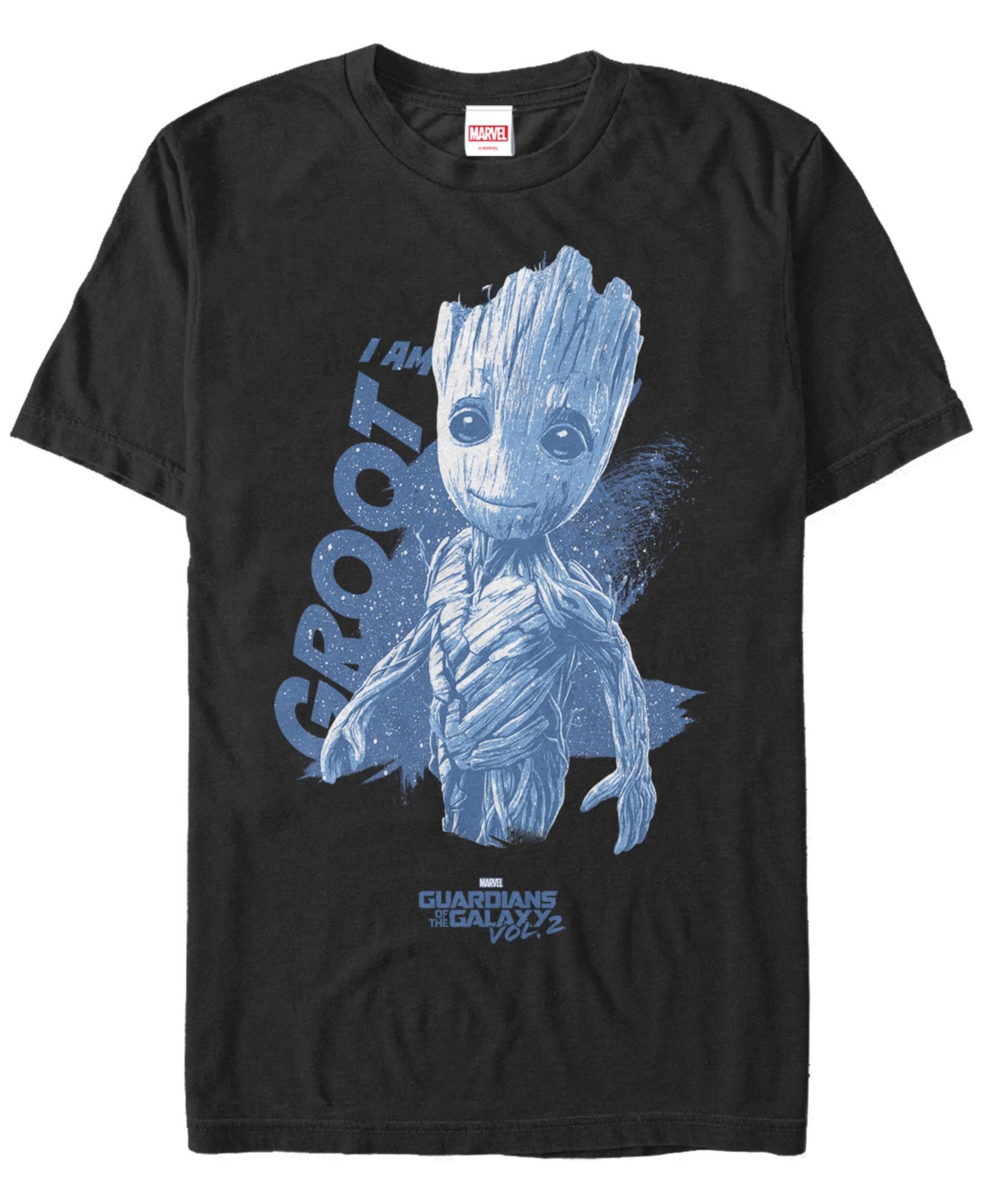 Men's I Am Groot Short Sleeve Crew T-shirt - Black