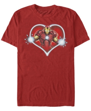 Fifth Sun Men's Iron Heart Blast Short Sleeve Crew T-shirt In Red