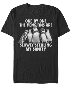 Fifth Sun Men's Penguin Thieves Short Sleeve Crew T-shirt In Black