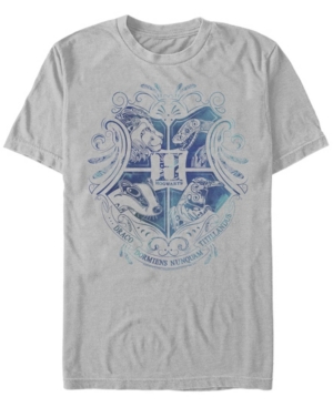 Fifth Sun Men's Hogwarts Short Sleeve Crew T-shirt In Silver