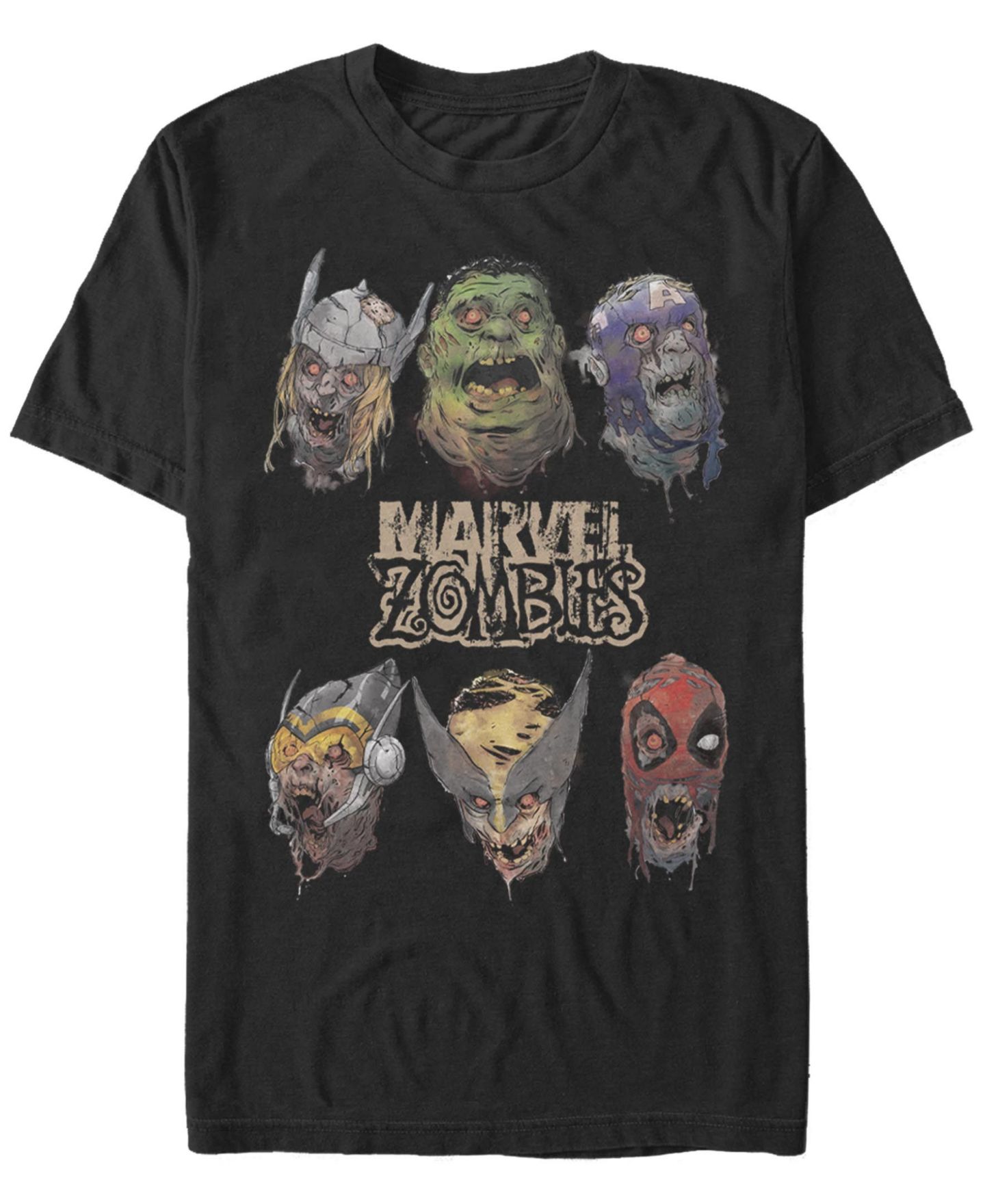 Мужская футболка Fifth Sun Heads of Undead Short Sleeve Crew, цвет: Чёрный — фото 1