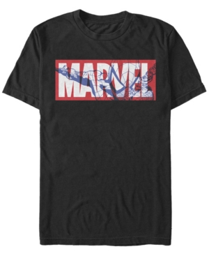 Fifth Sun Men's Spider Marvel Short Sleeve Crew T-shirt In Black