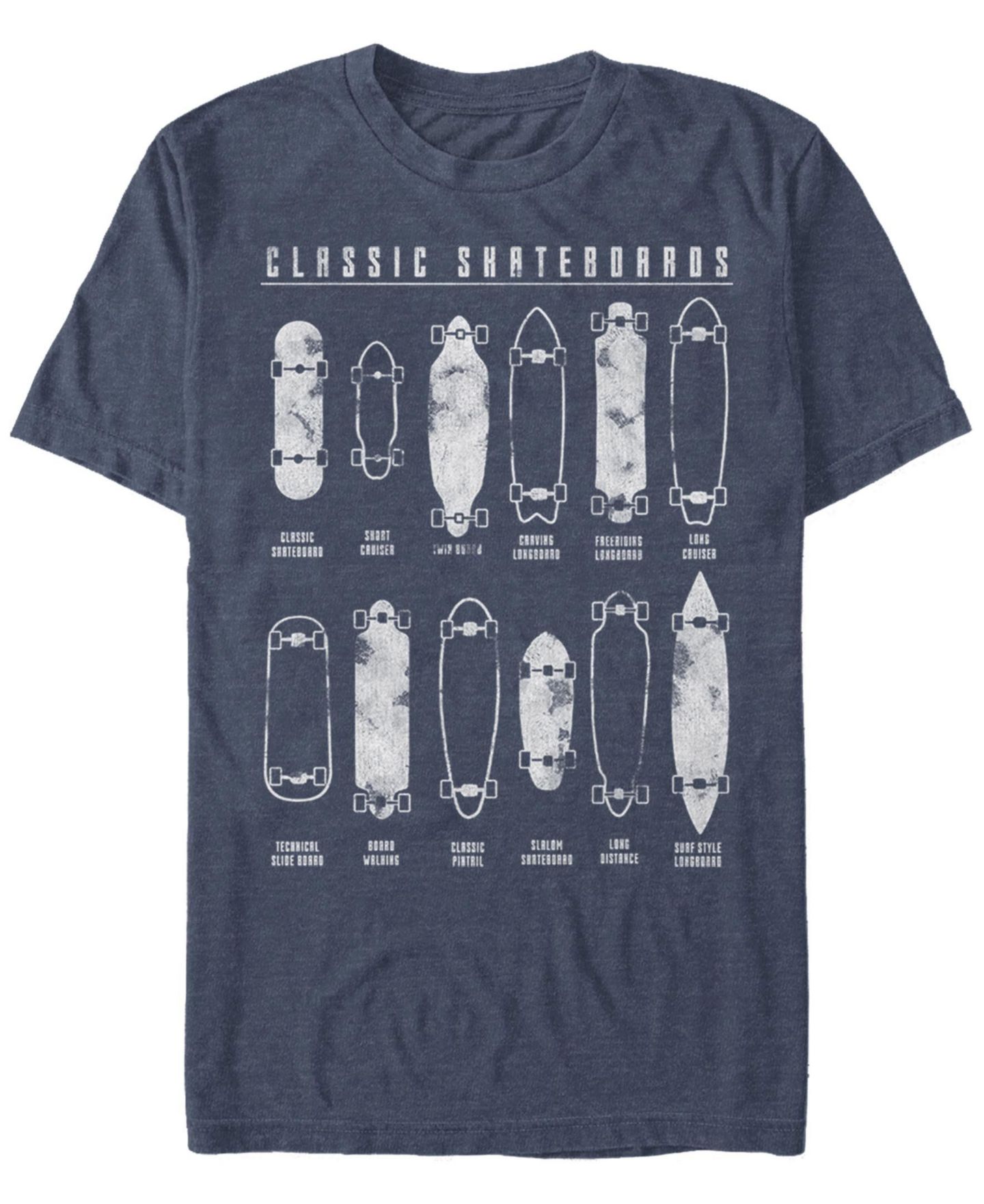 Мужская футболка Fifth Sun Classic Skate Short Sleeve Crew, цвет: Тёмно-синий меланжевый — фото 1