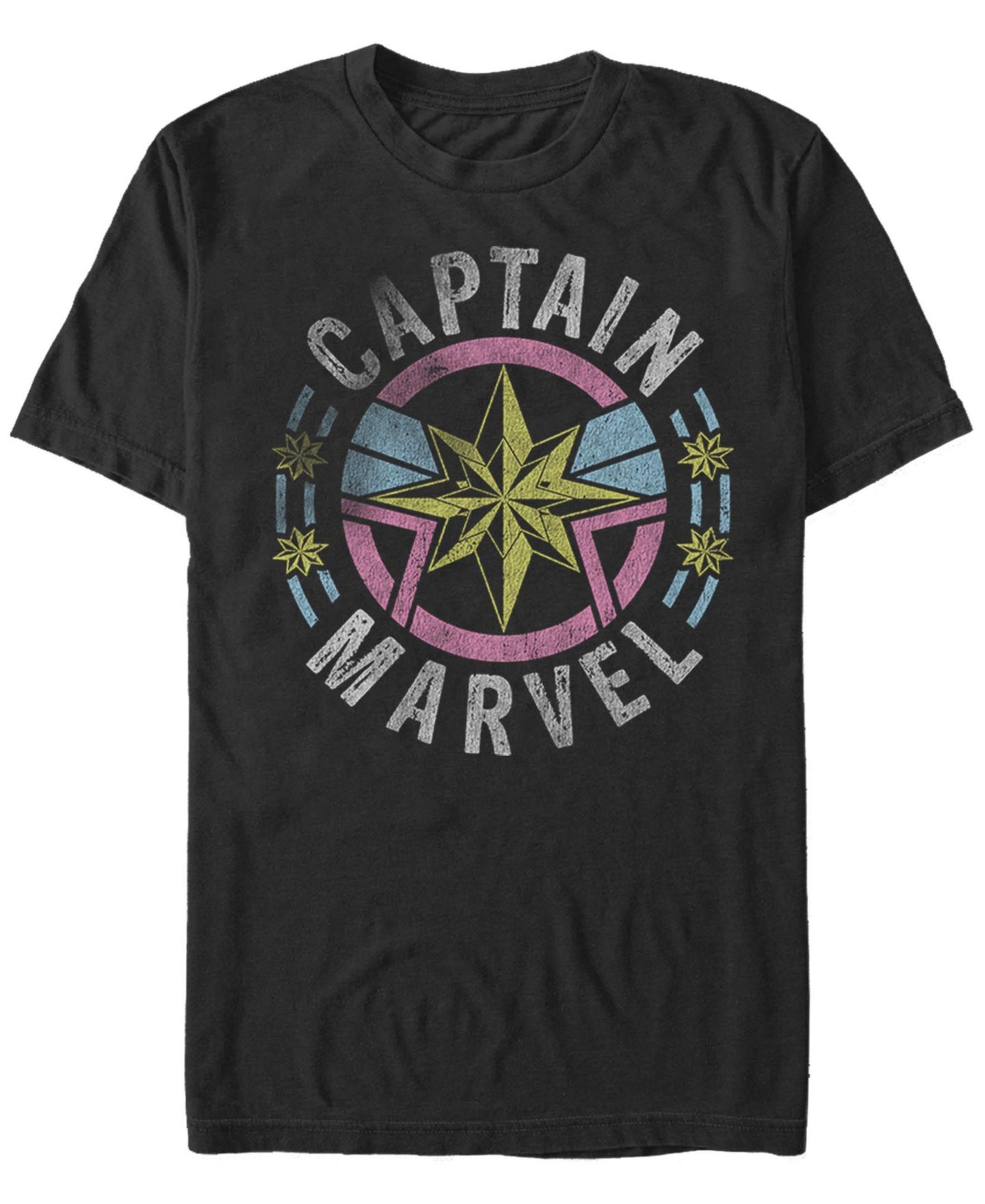 Мужская футболка Fifth Sun 90's Captain Marvel Short Sleeve Crew, цвет: Чёрный — фото 1