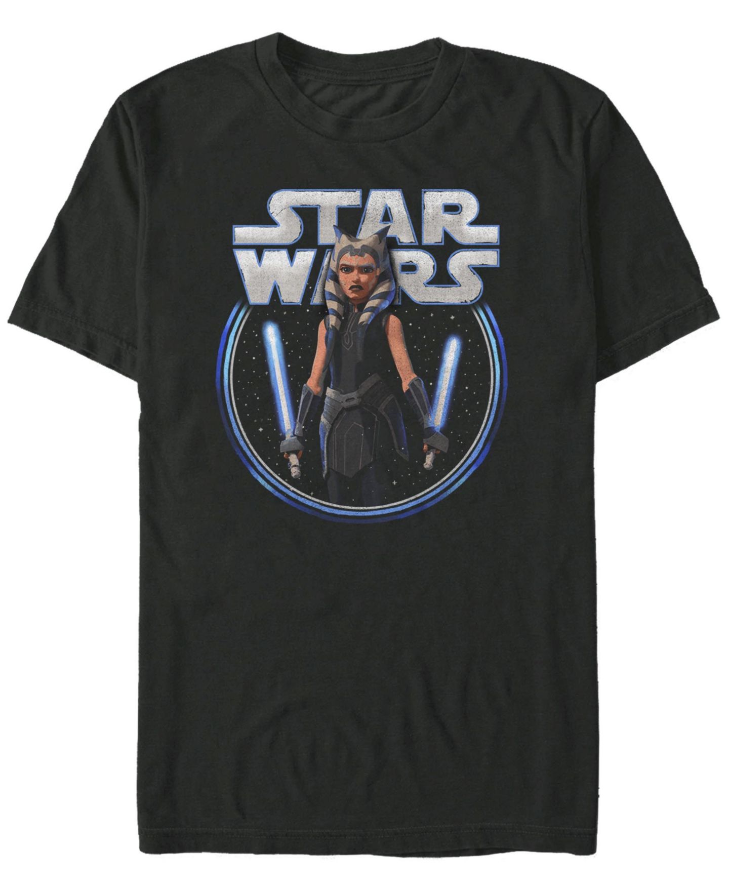 Мужская футболка Fifth Sun Ahsoka Stars Short Sleeve Crew, цвет: Чёрный — фото 1