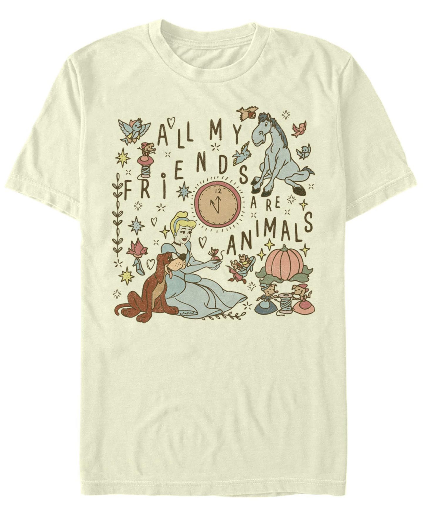 Мужская футболка Fifth Sun All My Friends Short Sleeve Crew, цвет: Натуральный — фото 1