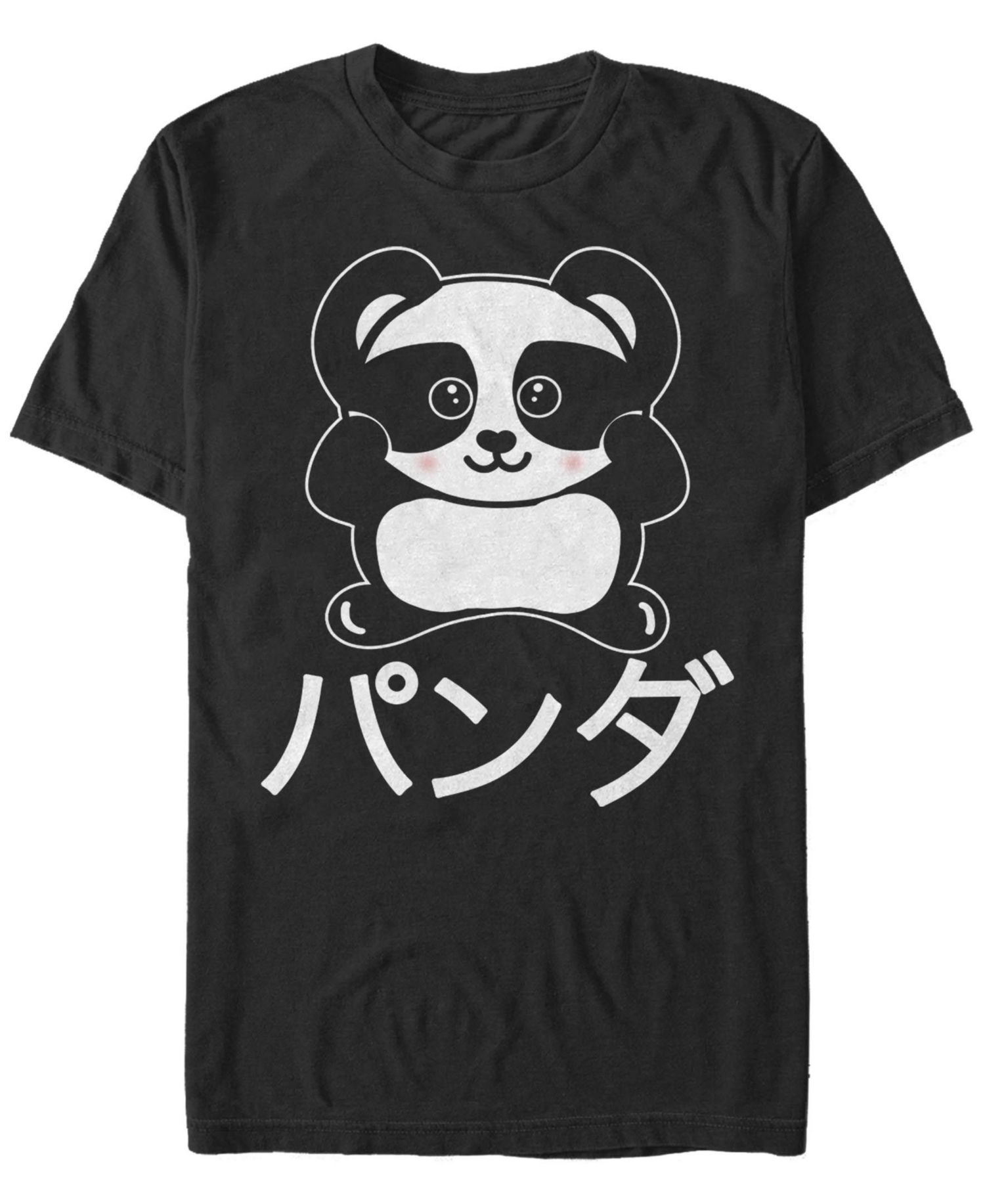 Men's Panda Anime Short Sleeve Crew T-shirt