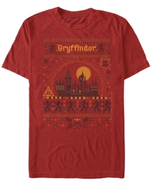 Fifth Sun Men's Gryffindor Sweater Short Sleeve Crew T-shirt In Red