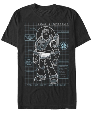 Fifth Sun Men's Buzz Schematic Short Sleeve Crew T-shirt In Black