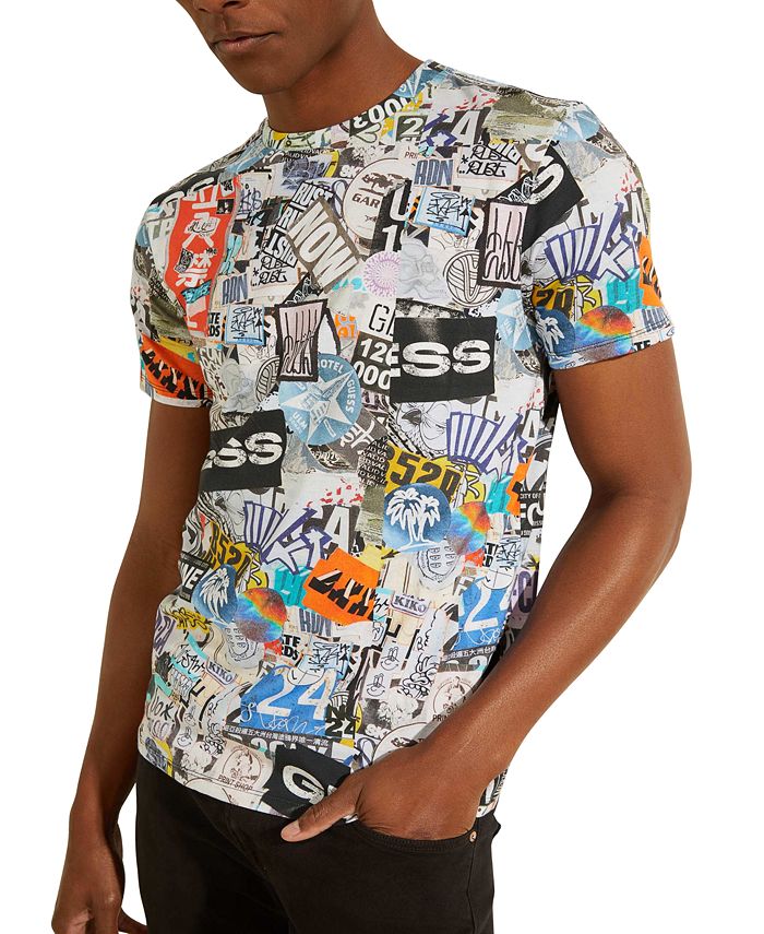 GUESS Men's Eco Collage Graphic T-Shirt - Macy's