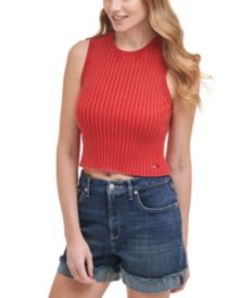 Ribbed Cotton Sleeveless Top