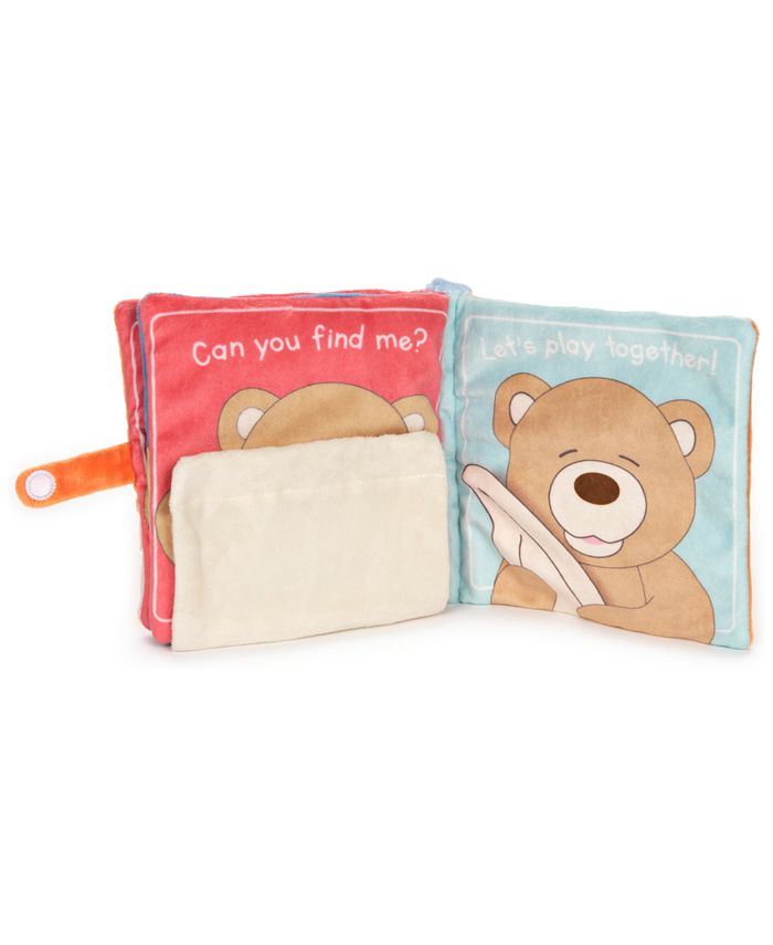 gund peek a boo bear pink
