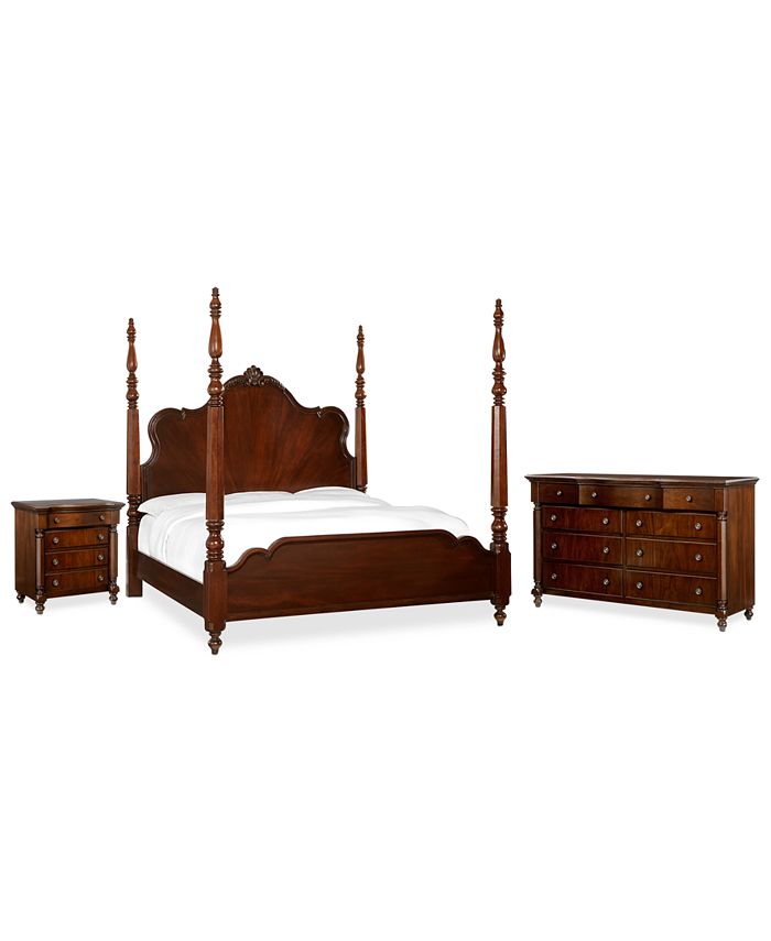 Furniture Basking Ridge 3Piece Queen Bedroom Set (Bed, Nightstand, and