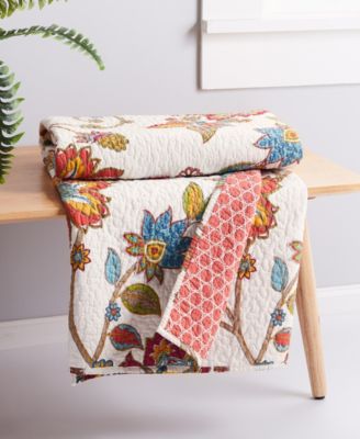 Clementine Spring Quilted Throw, 50" x 60"