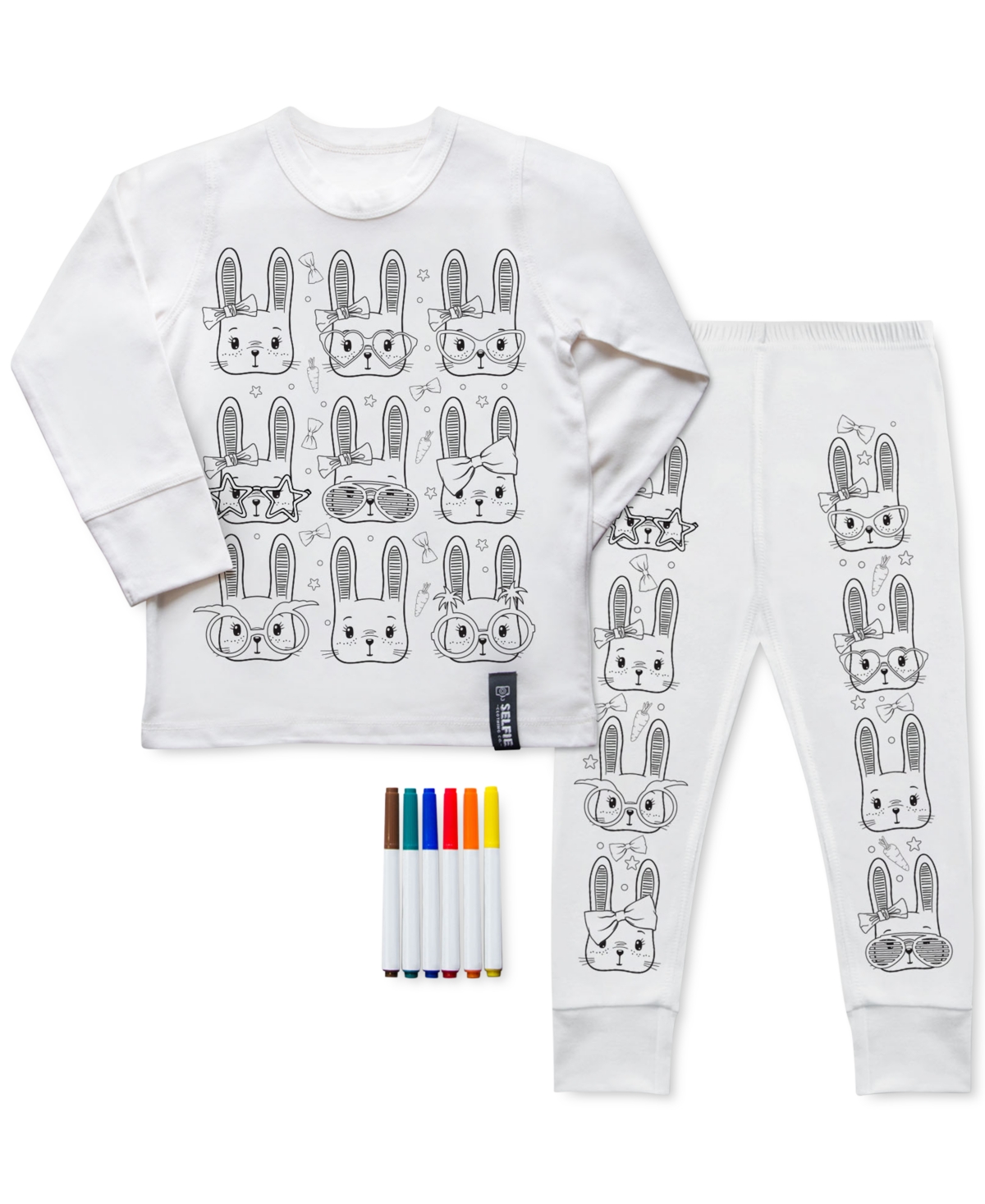 Selfie Clothing Co. Kids Funny Bunny Pajamas Craft Kit