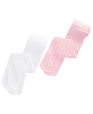 Trimfit Little & Big Girls 2-Pk Solid & Heart Jacquard Tights