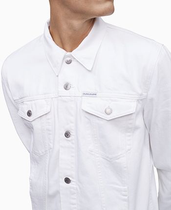 Calvin Klein Men's Essential Logo Embroidered Trucker Jacket - Macy's