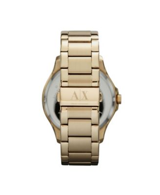Men's Multi-function Gold Tone Stainless Steel Bracelet Watch 46mm
