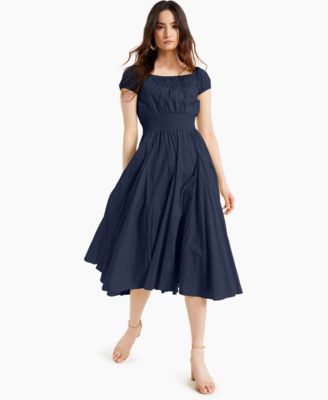 macys blue dresses